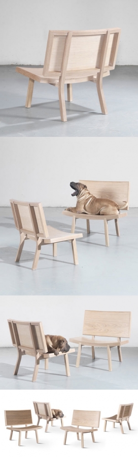 一个温馨的Sorri木质无漆休闲椅-Gonçalo Campos家居设计师作品