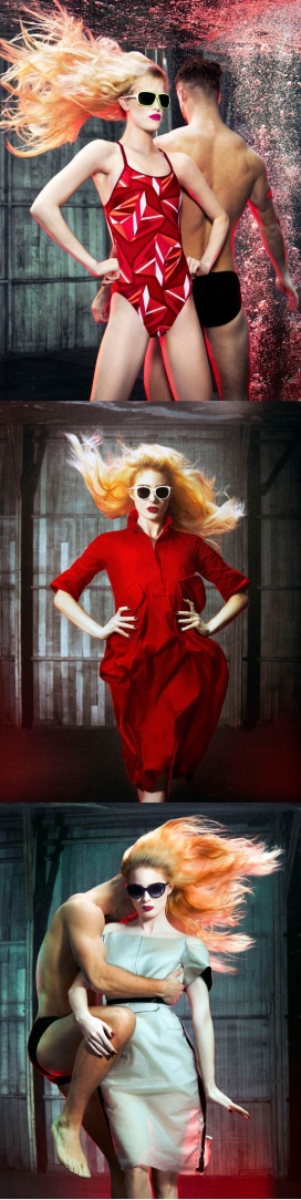 屏住呼吸，睁开你的眼睛欣赏道格拉斯・弗里德曼的水下时尚人像-Vogue意大利2013年3月