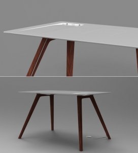 符合人体工程学的苹果设备的桌子