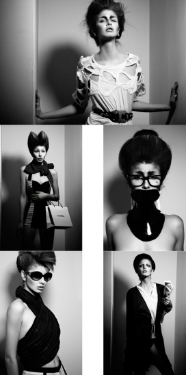 C.O.R.N.E.R.S-时尚黑白人像作品