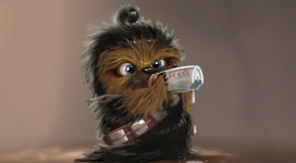 可爱的卡通小狗