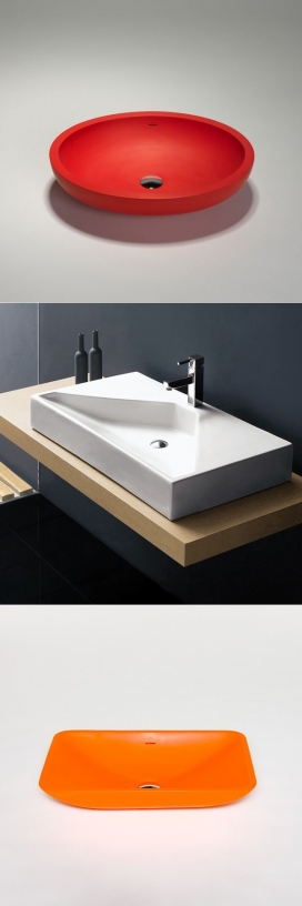盆和水槽-当代的形状和复杂的样式定义了我们现代浴室水槽洁具