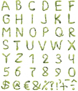 手工制作的“胶合板片”的创意字体