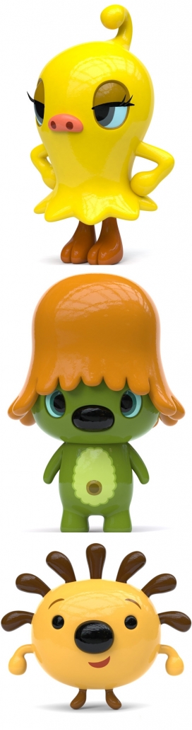 非常可爱的漫画角色玩具