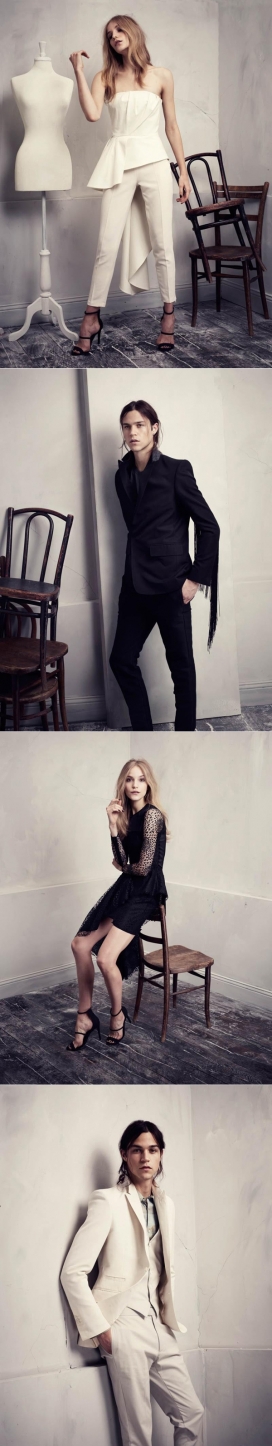 H＆M保守的时装外观，增加了一些戏剧的花式