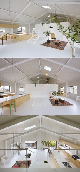 House-日本艾尔豪斯设计事务所作品，一间卧室和浴室都隐藏在这间仓库改建而成的白色盒子