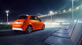 华丽可爱的fiat菲亚特500汽车