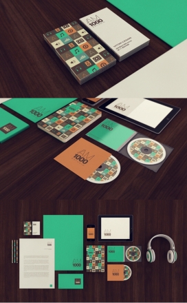 AM1000录音室品牌设计-我们永远爱图案，靓丽的色彩