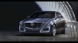 cadillac凯迪拉克CTS黑色汽车侧前方壁纸