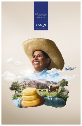 Lan Airlines蓝航空公司平面广告