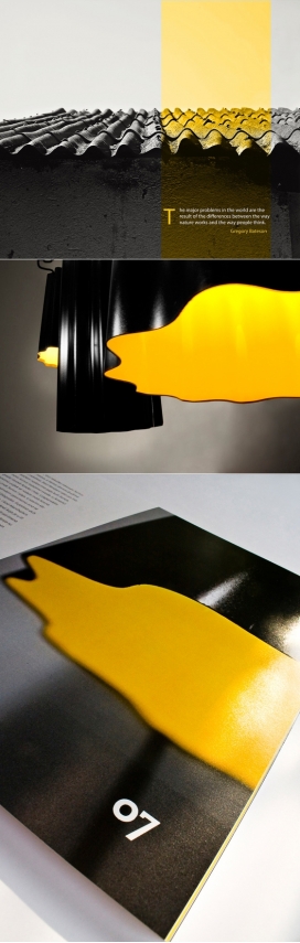 可回收的PVC屋顶板废料宣传册与产品设计