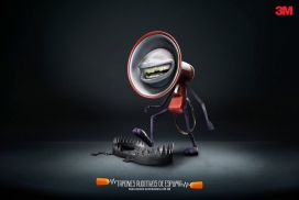 3M降噪音耳塞平面广告