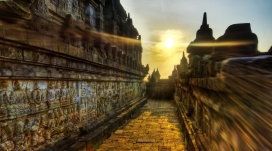 印尼的婆罗浮屠佛教寺庙