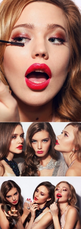 玩得开心的化妆姐妹