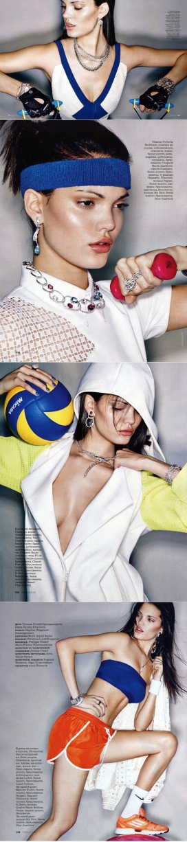 Elle俄罗斯-迷人形状体育休闲服饰时装秀