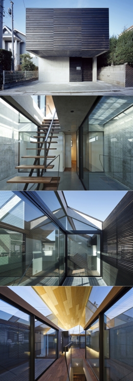 东京设有天窗屋顶的房屋建筑