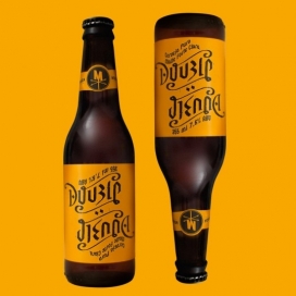 Double Vienna啤酒-灵感来自于字体变形制作或多个图形