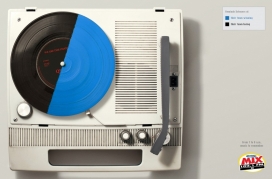 Radio Mix FM混合调频广播电台平面广告