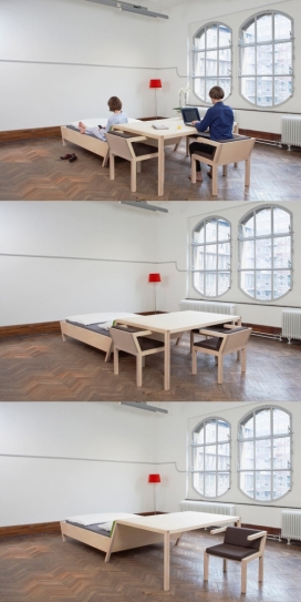 多功能办公床桌-荷兰的家具设计师Erik Griffioen作品