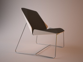 Lounge Chair不锈钢粉末涂层铝休闲椅