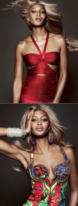 纳奥米・坎贝尔-Vogue巴西-范思哲女神风格