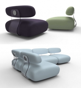 卡里姆拉希德公司的Domodinamica圆乎乎的沙发椅