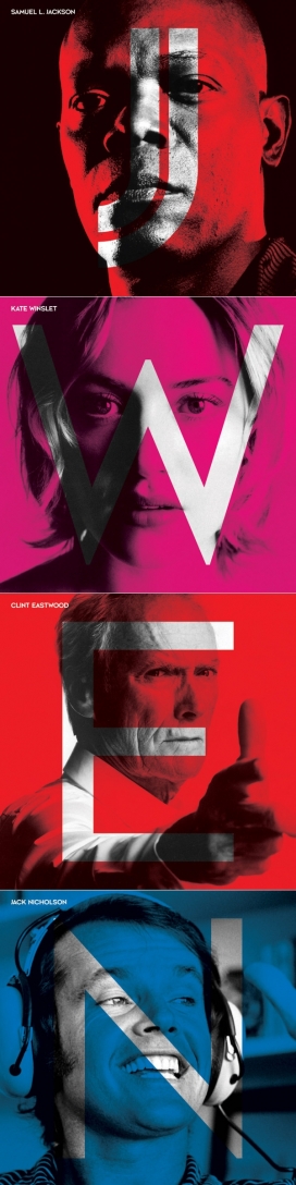 FreeCinematica人像透明字体排版设计