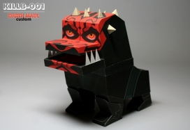 3D纸雕狮玩具设计