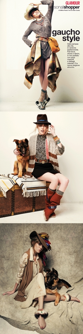 城市牛仔部落-Glamour魅力意大利2013年5月-大量的麂皮羽毛时尚时装秀