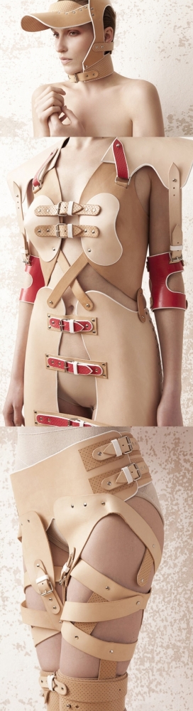 纠正身体畸形的皮带皮扣时装秀