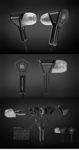 B&O时尚减压立体音乐耳机设计