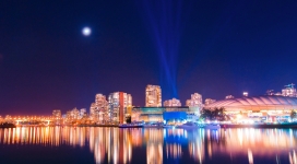 温哥华城市璀璨夜景