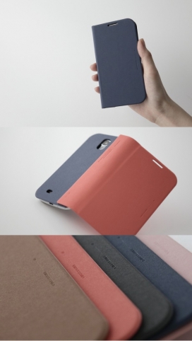 Galaxy S4手机皮套设计-皮套采用聚氨基甲酸酯材料，允许用户混合和匹配不同的颜色组合，颜色灵感来自Pantone的口音调色板