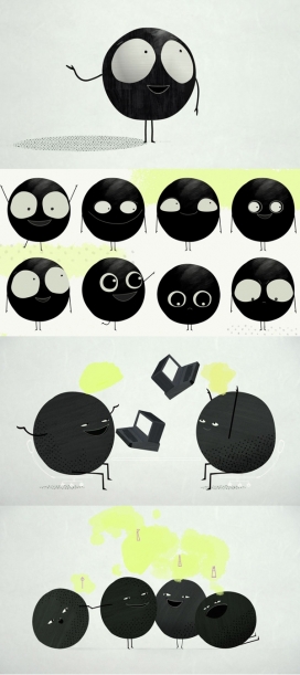 社交网络软件小人物卡通品牌设计