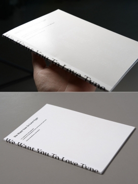 We Want You To Love Type简洁大气小手册设计