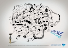 探索出一条美丽的心灵-迪拜自闭症中心公益平面广告