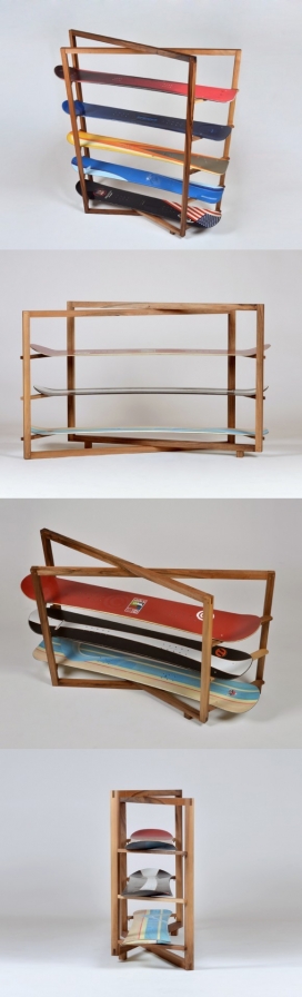 让生活更精彩-SCHNEENUSS滑雪板核桃货架