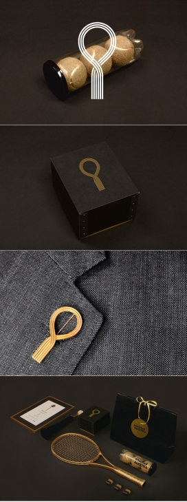 Golden Racket Identity一年一度的网球业余奖品牌设计