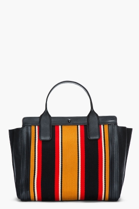 Chloe橙色条纹艾莉森女性手提包