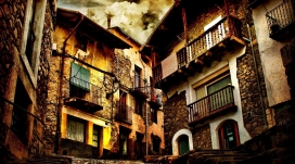 怀旧复古的村镇房子