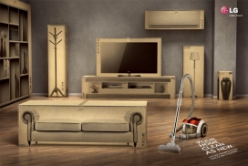 家居清洁如新-LG家用吸尘机平面广告