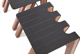 高紧凳-灵感来自于一个头发梳的牙齿-悬臂实际上是一个精心设计的，结构合理的座椅设计