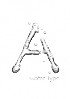 阴雨字-灵感来自下雨天玻璃上的水珠