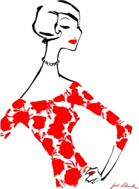 轻描淡写的时装插画