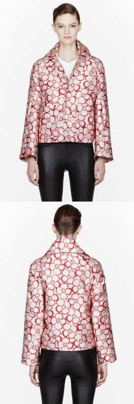 粉色小姐-牧羊提花夹克