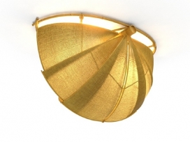 Ninho巢灯-类似雨伞的金黄吊灯
