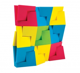 五彩雕塑积木玩具-鼓励儿童和未成年人发挥几何视图创意