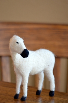 针刺毡斑马玩具