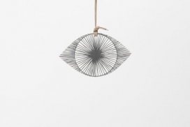 圆眼睛饰品-全是采用陶瓷皮革手工制作出来的