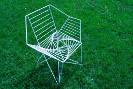 户外餐椅设计-类似蜘蛛网